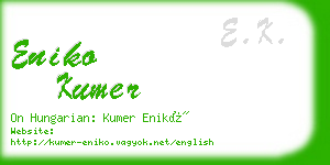 eniko kumer business card